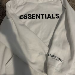 White Fear Of God Essentials Hoodie 