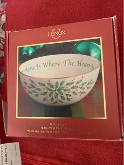 Lenox Holiday Bowl-Home is whete the heart is