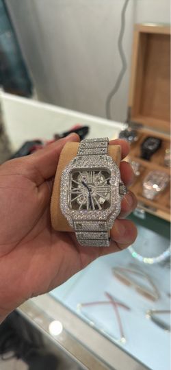 iced out Santos and Watch + Diamond tester