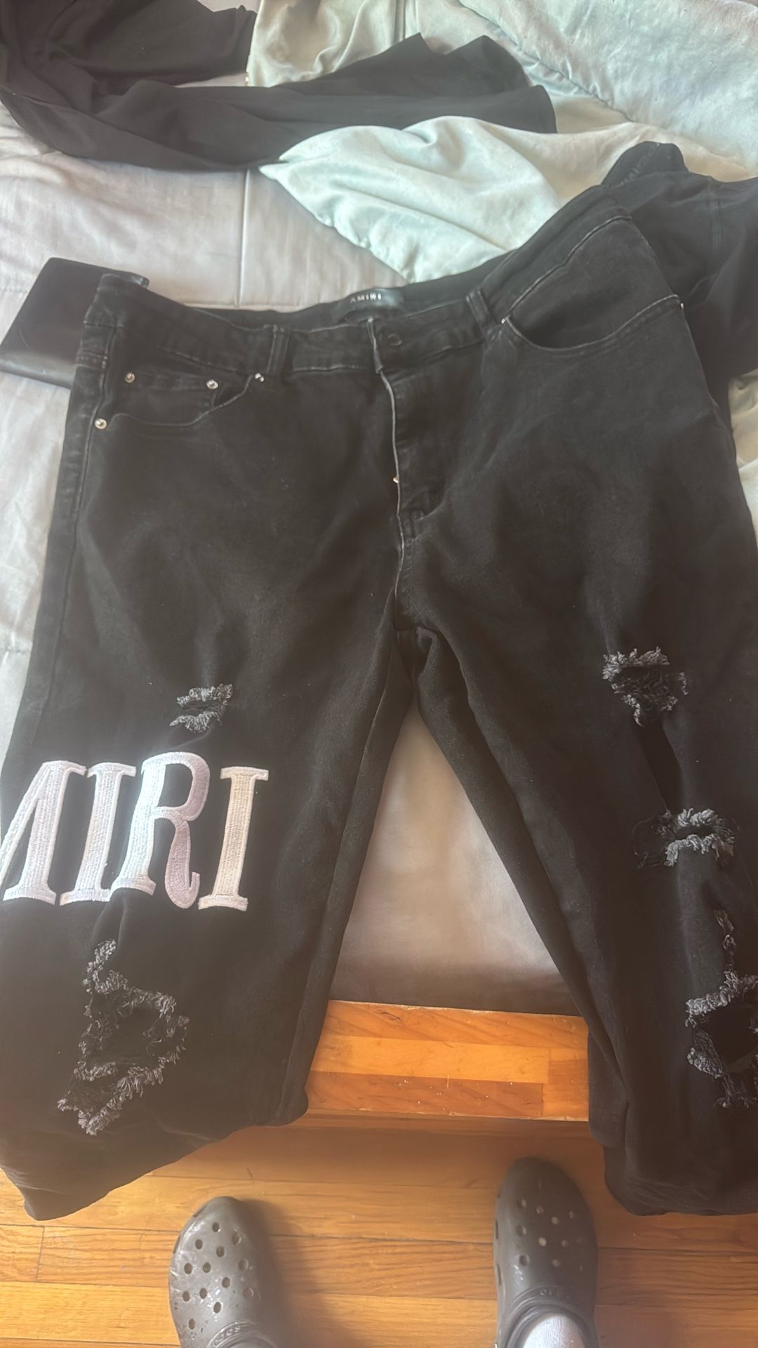 Amiri Jean Varsity Logo Jeans