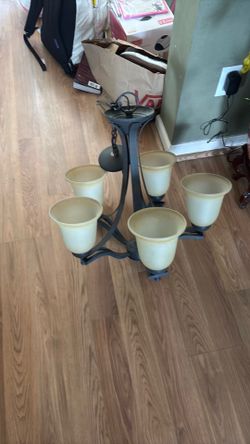 Dining room light with five shades