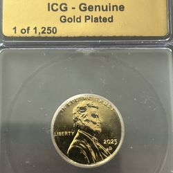 Gold plated penny