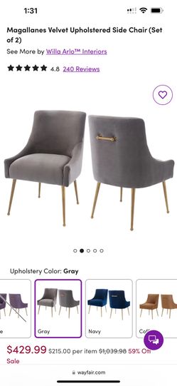 2 Gray Chairs 