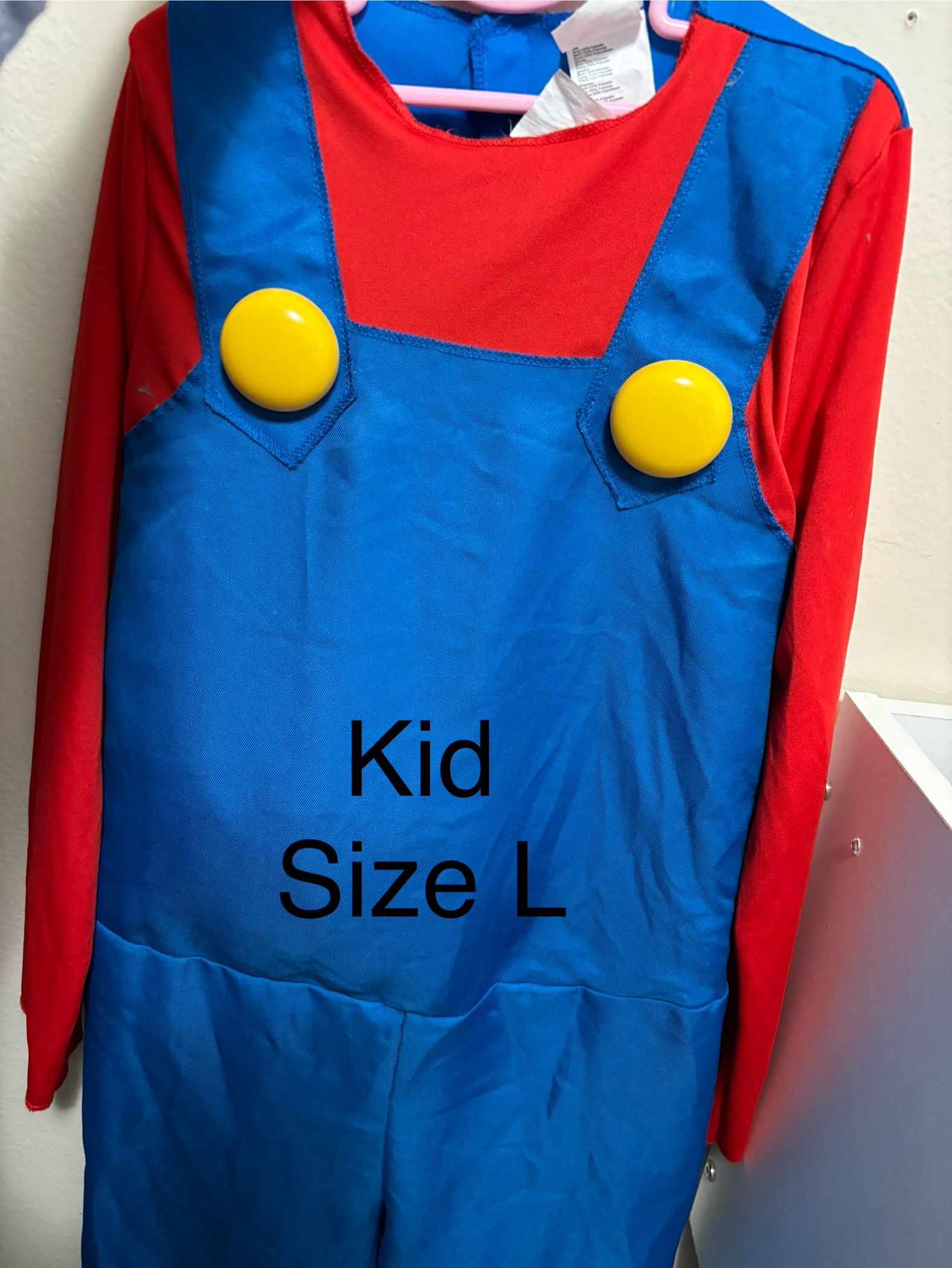 Mario Costume Kid Size L