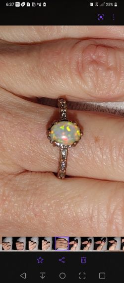 Antique Opal And Diamond Ring