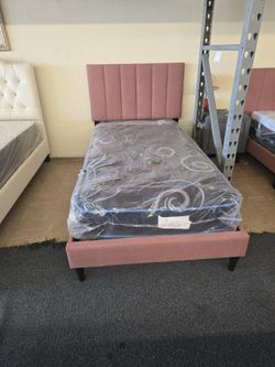 TWIN MATTRESS AND BED FRAME