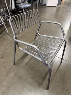 Outdoor commercial grade metal chairs made by landscape forms