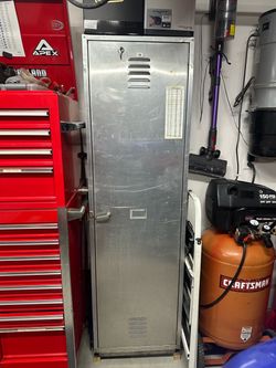 WWII era Emeco aluminum U.S. Navy submarine locker