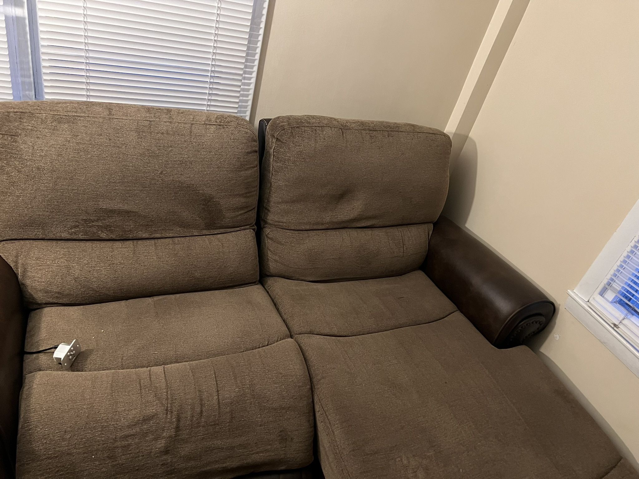 FREE - Electric Recliner Two Piece Attachable Couch