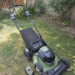 Green machine with 2 batteries and charger