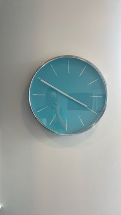 Blue wall clock
