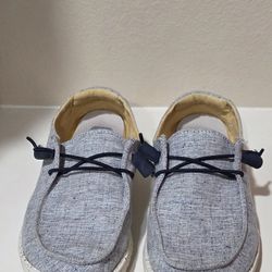 Blue/gray Hey Dude Shoes 25.00