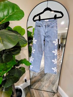 Bamboo Floral Wide Leg Jeans