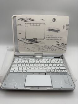 TSQQST iPad Pro 11 Keyboard Case Backlit w/Trackpad M4 M5 2024 2025 White