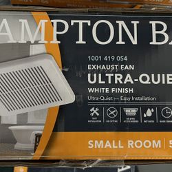 BRAND NEW Hampton Bay Ultra Quiet Bath Fan With Compact “no cut” Housing 