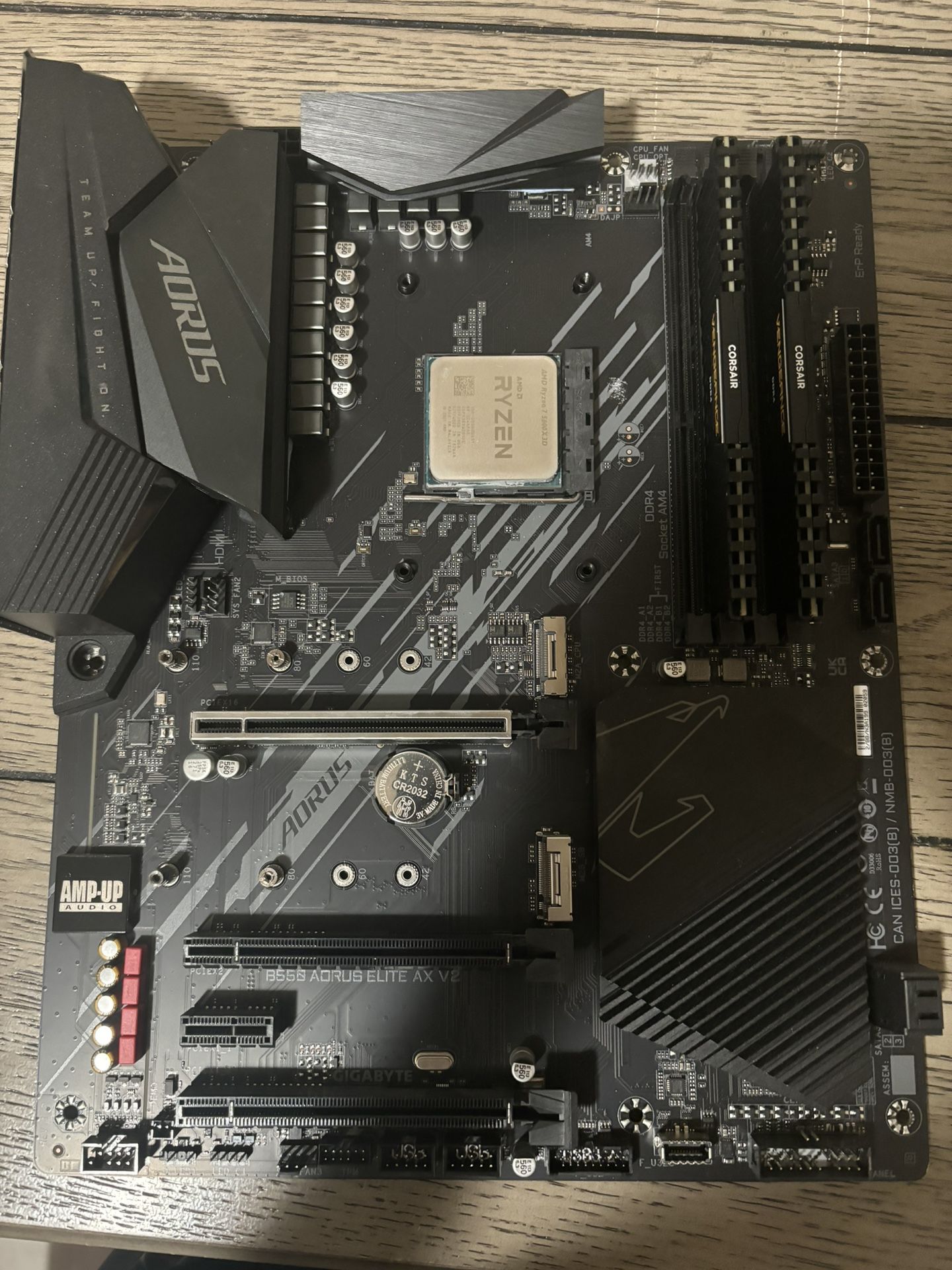 B550 Motherboard And 32GB Of RAM Combo , CPU NOT INCLUDED