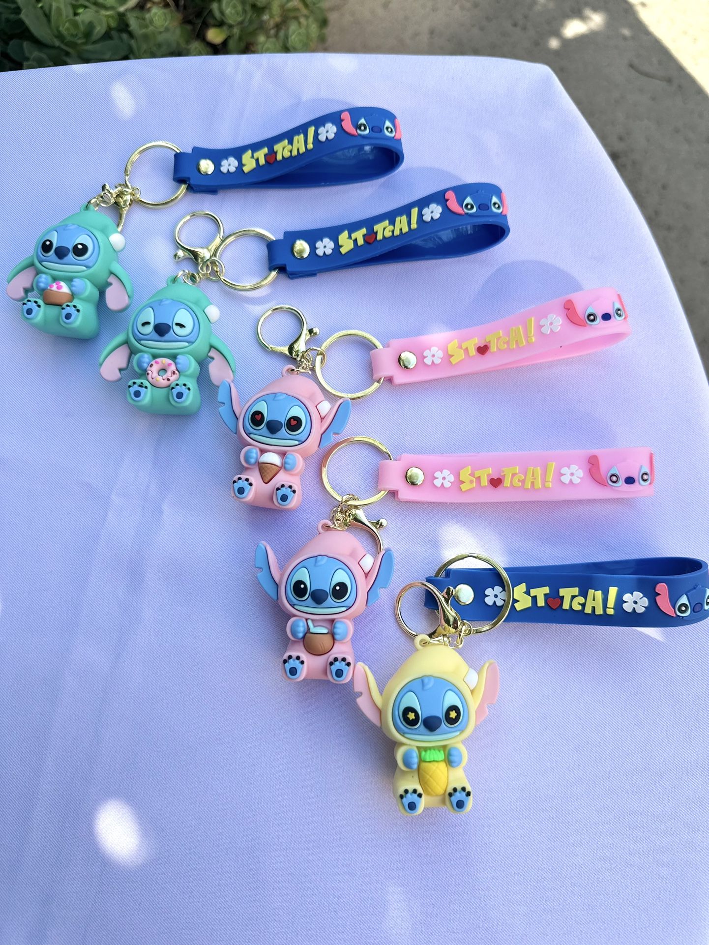 Stich - $10.00 Each - Keychains - Cool Pendant Accessories, Kawaii Key Ring for Purse, Backpack, Car Charms for Men/ Women & Kids
