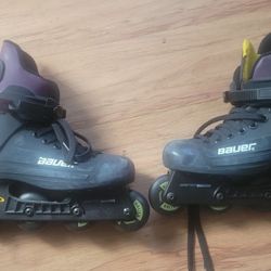 Inline Skates Size 8 Bauer With Bag 