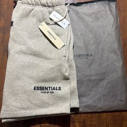 DARK OATMEAL ESSENTIAL SHORTS-SIZE SMALL