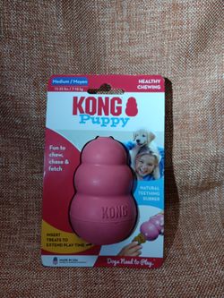 KONG Rubber Puppy Dog Toy for Beginner Chewers,