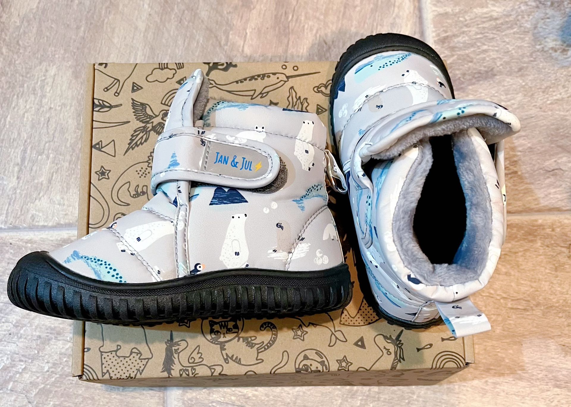 Jan & Jul Kids Insulated Ankle Boots, New Rain Or Snow Boots, US 9