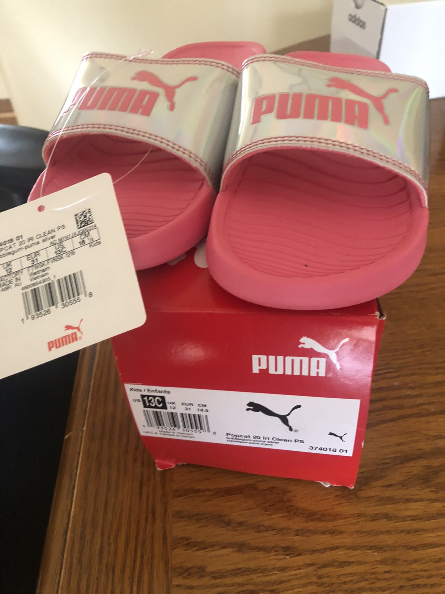Girl Puma Slides Size 13C New