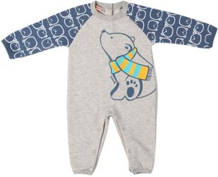 Blue US Carrot Baby Kids Boys Infant Footless Coverall, 100% Egyptian Cotton Dress for Baby Boys Costume, Fall Floral Dress