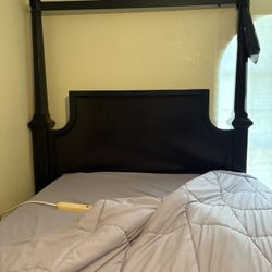 black Wooden Bed Frame