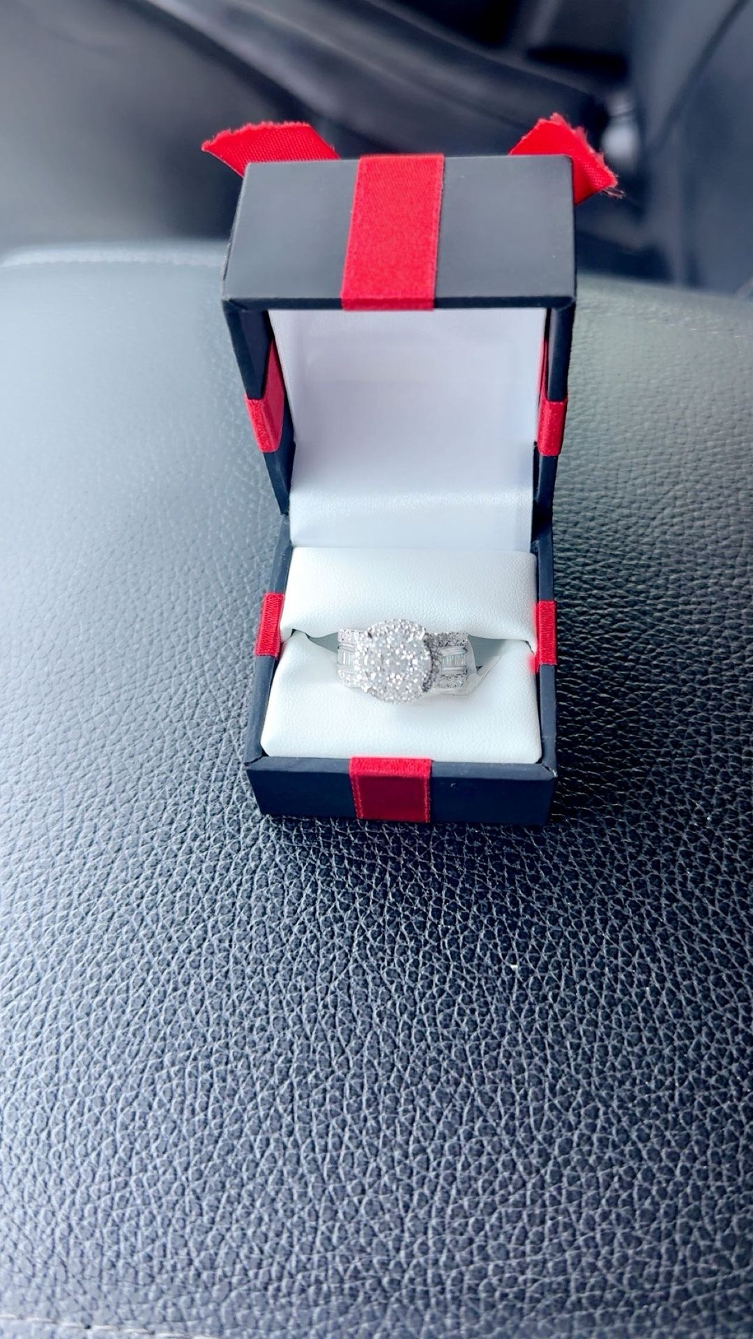 2 Ct 14k white Gold Ring Natural Diamond