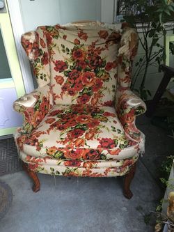 Winged back chair