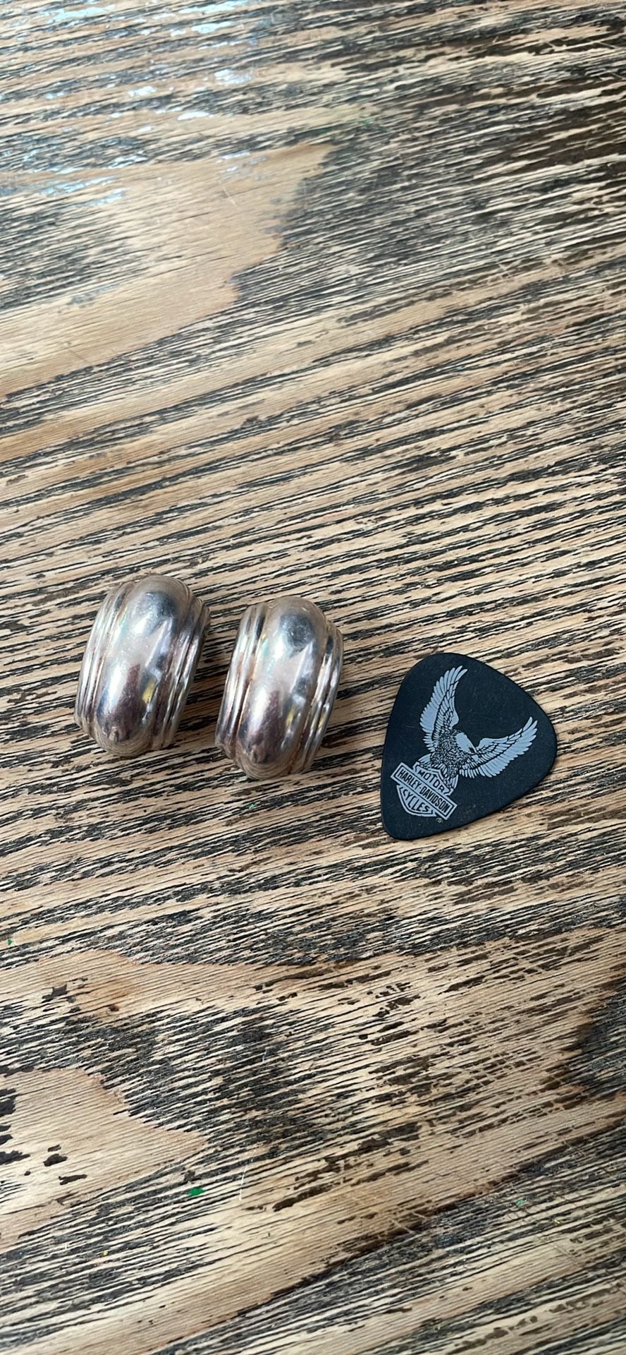 Vintage Stirling Silver Clip On Earrings 