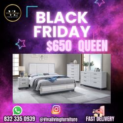 Bedroom Set Queen White 🚛🚛