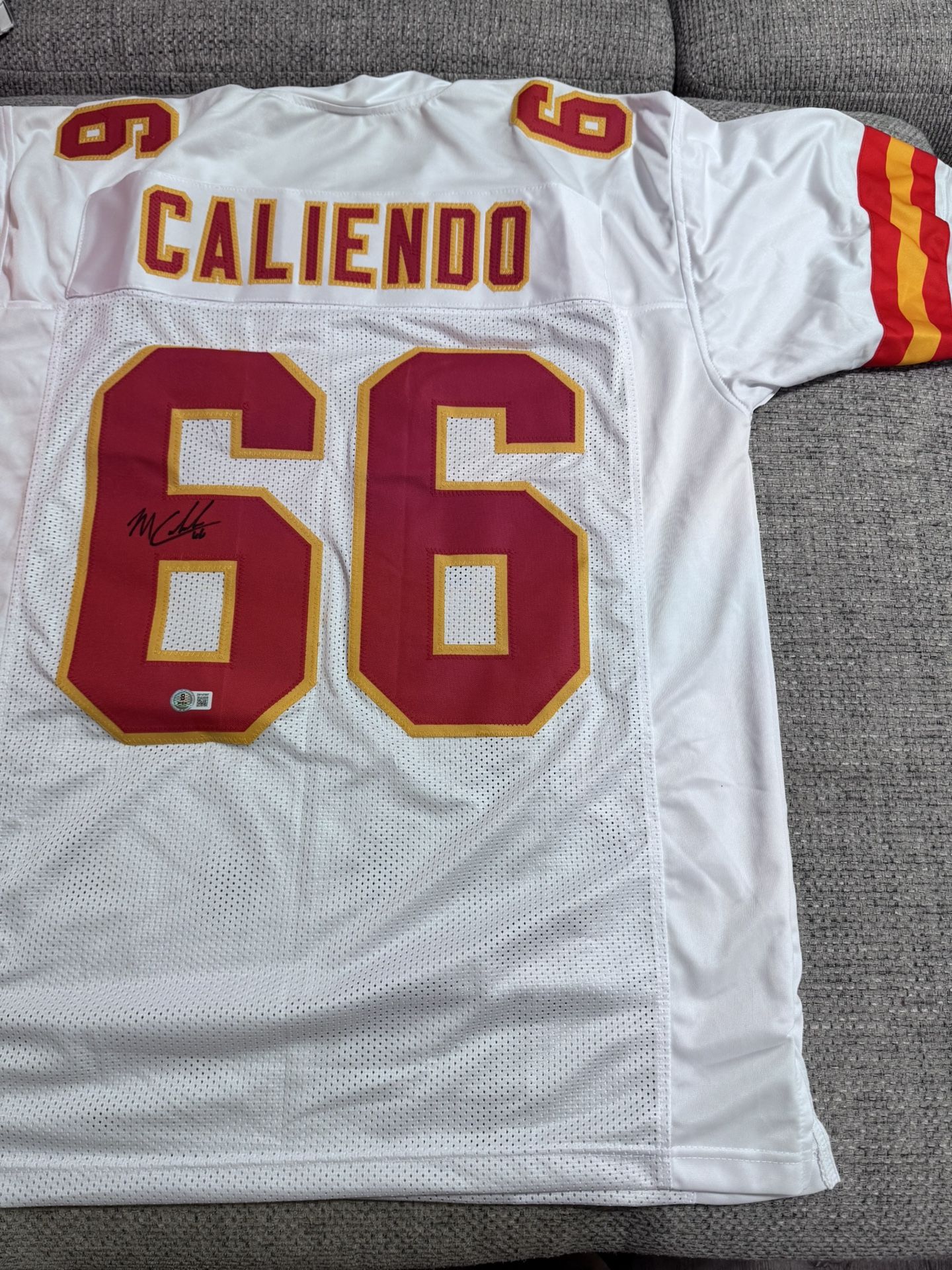 Mike Caliendo Signed Autograph Custom Jersey - Beckett Coa - Kansas City Chiefs