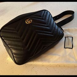 Gucci GG Marmont Square Belt Bag Matelasse Black