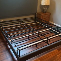 Brand New King Bed With New Metal Frame As Box Spring