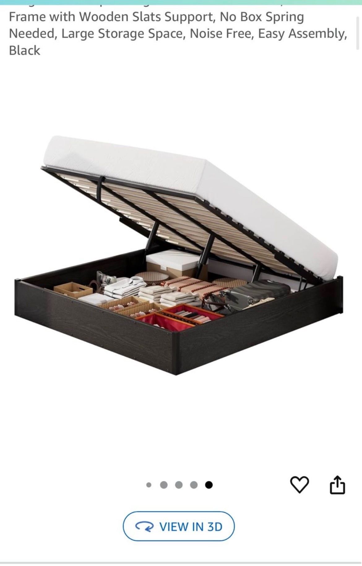King Storage Bed Frame New In Box, Easy Transport