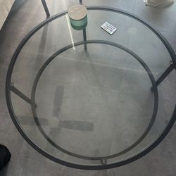 Glass Table And Side Table