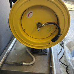 Drop Down Air Compressor Reel And Hose.