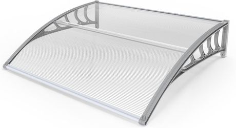39"x38" Window Awning Canopy - Front Door & Patio Rain/Sun Cover