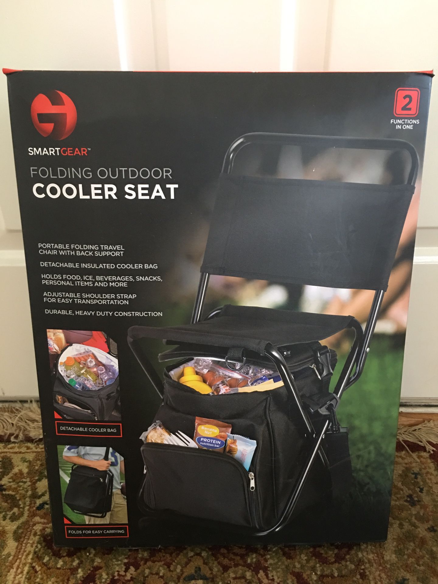 Outdoor Folding Chair with Cooler