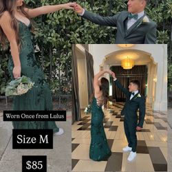 Lulu emerald green formal dress 
