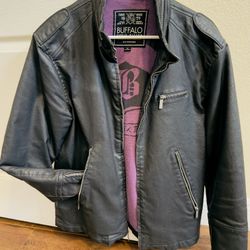 Black Buffalo David Bitton faux leather moto jacket