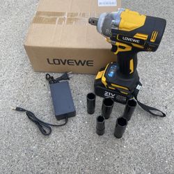LOVEWE Impact Wrench Cordless, 1/2 Inch Brushless Power Impact Driver