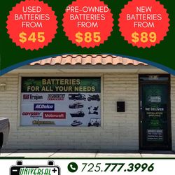 We sell new batteries starting $89