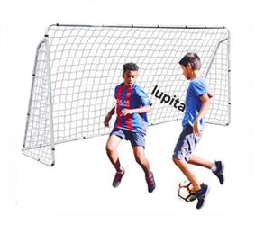  Soccer Goal for Backyard, Heavy Duty Steel Frame with Net for Kids, Adult Portable Football Shooting Training Aid with Carry Bag, Ground Stake 12x6