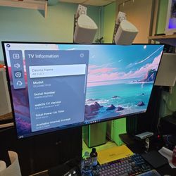 LG C1 48 inch Class 4K Smart OLED TV w/AI ThinQ