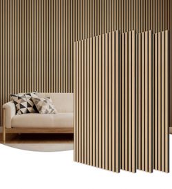 Wood Slat Acoustic Wall Panels Set