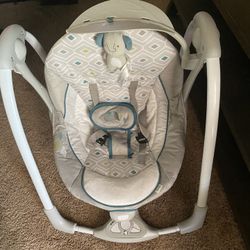 Ingenuity ConvertMe 2-in-1 Compact Portable Baby Swing 2 Infant Seat - Swell 