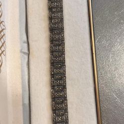 JUDITH JACK Sterling Silver Vintage chain Bracelet.