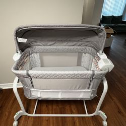 Bassinet and Playpen 2 in 1  - Gray